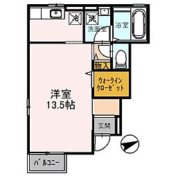 エルドラドK ワンルームの間取図画像