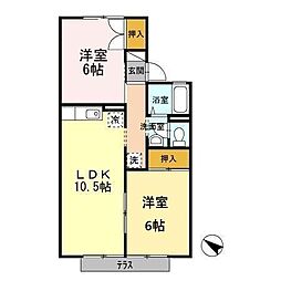 エステートキムラ 2LDKの間取図画像