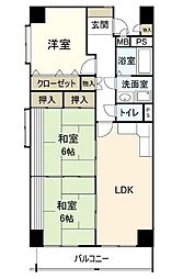 ベルビレッジ上汐田 4階3LDKの間取り
