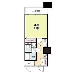 メゾン・ド・ヴィレ大阪城公園前 1Kの間取図画像