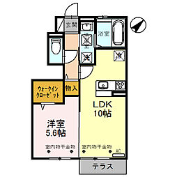 グラン ストリーツ　C 1階1LDKの間取り