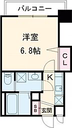 ラグゼ尼崎ＷＥＳＴ 9階1Kの間取り