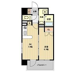 RESIDIA仙台原ノ町 1DKの間取図画像