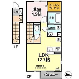 グランディオーソ 1LDKの間取図画像