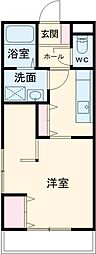 マーレ琴美 1Kの間取図画像