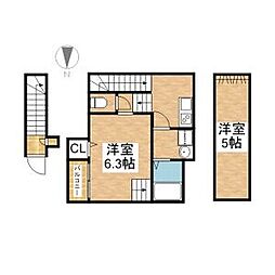 Residence　R名古屋 2階1Kの間取り