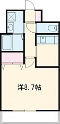 クロノス29新町 1Kの間取図画像