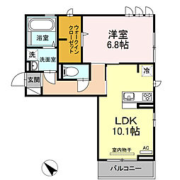 D-roomAdvance 1LDKの間取図画像