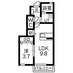 間取図画像 1LDK