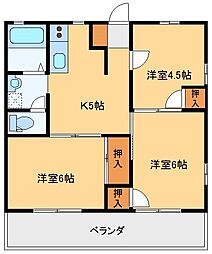 クレベール 3Kの間取図画像