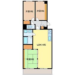 ノーメル香南 3階3LDKの間取り