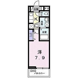 クラウンハイツ 1Kの間取図画像