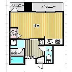 横山アネックスビル ワンルームの間取図画像