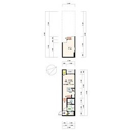シルバーコート藤が丘 1Kの間取図画像