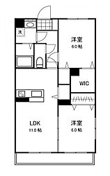 F-city老松町 2LDKの間取図画像