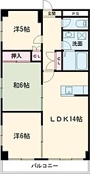 サウスビン 3LDKの間取図画像
