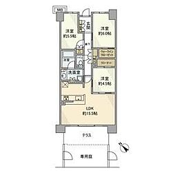 ルネ稲毛海岸グランマークス 3LDKの間取図画像