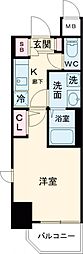 エステムコート神戸元町ヒルズ 1Kの間取図画像