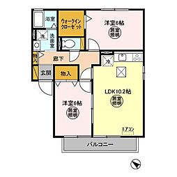 ＲＯＹＡＬ ＷＩＮＧ 1階2LDKの間取り