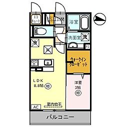 ル・フチュール 1LDKの間取図画像