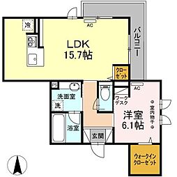 CLASSGRACA 1LDKの間取図画像