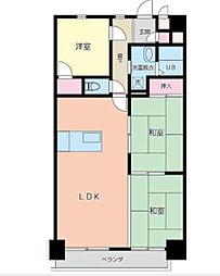 グランベール別府 9階3LDKの間取り