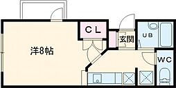 エクセレント南吉成五番館 1階1Kの間取り
