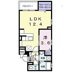 グレイス横浜弘明寺 1LDKの間取図画像