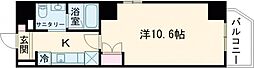 ウイング稲荷町 1Kの間取図画像