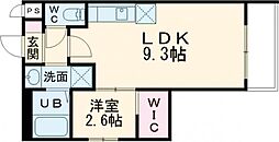 MOVEヒロホンマチノース 1LDKの間取図画像