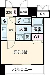 アドバンス神戸アルティス 1Kの間取図画像