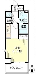 KDX吾妻橋レジデンス ワンルームの間取図画像