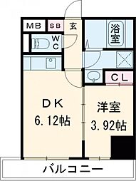 フリーダムレジデンス松原上田2 1DKの間取図画像
