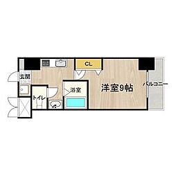 CITY SPIRE烏丸御池 2階1Kの間取り