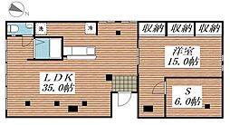 行徳グランポ 3階1SLDKの間取り