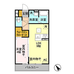 パンアンテリュール 1LDKの間取図画像
