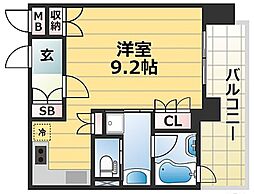 リーガル神戸三宮山手 6階1Kの間取り