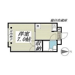 仙台市営南北線 泉中央駅 徒歩16分の賃貸マンション 4階1Kの間取り