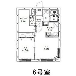 partire裏参道 1SLDKの間取図画像