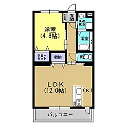 エストラルーチェT 1LDKの間取図画像