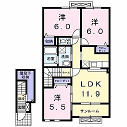 サンリット 3LDKの間取図画像