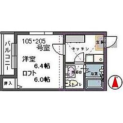 MY LIFE II 1階1Kの間取り