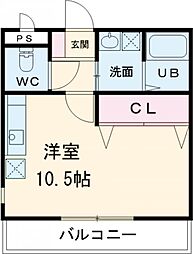 ネイ・グランド ワンルームの間取図画像