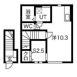 ペッパーミル ワンルームの間取図画像