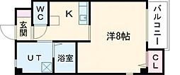 エヌエム・トラントウェスト ワンルームの間取図画像