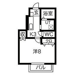間取図画像 1K
