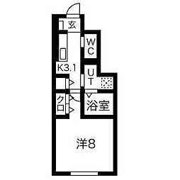 間取図画像 1K