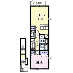 レジデンスグレイス 1LDKの間取図画像
