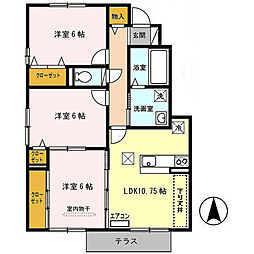 サン・ガーデン 3LDKの間取図画像