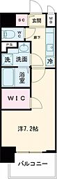 プレサンス堺筋本町エグゼブラン 1Kの間取図画像